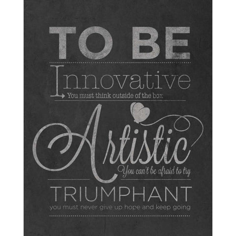 To Be Innovative White Modern Wood Framed Art Print by Studio, Sd Graphics