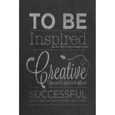 To Be Inspired Gold Ornate Wood Framed Art Print with Double Matting by Studio, Sd Graphics