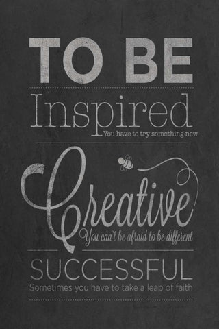 To Be Inspired Black Ornate Wood Framed Art Print with Double Matting by Studio, Sd Graphics