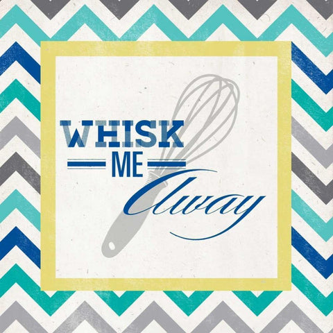 Whisk me Away White Modern Wood Framed Art Print by SD Graphics Studio
