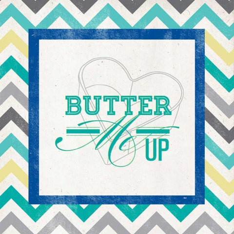 Butter Me Up Black Modern Wood Framed Art Print with Double Matting by SD Graphics Studio