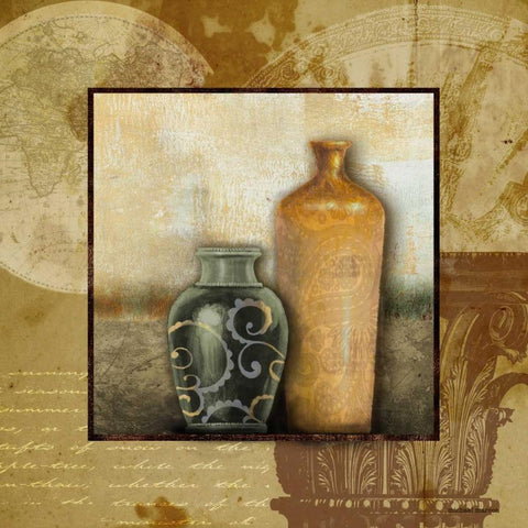 Library Vessels I White Modern Wood Framed Art Print by Marcon, Michael