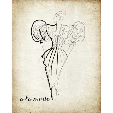 Couture Concepts I Gold Ornate Wood Framed Art Print with Double Matting by Biscardi, Nicholas