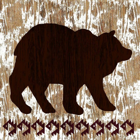 Wilderness Bear Black Modern Wood Framed Art Print by Biscardi, Nicholas