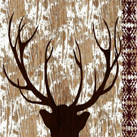 Wilderness Deer White Modern Wood Framed Art Print by Biscardi, Nicholas