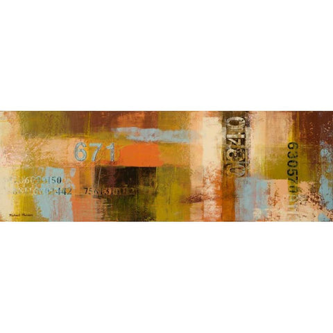 Departures II Black Modern Wood Framed Art Print with Double Matting by Marcon, Michael