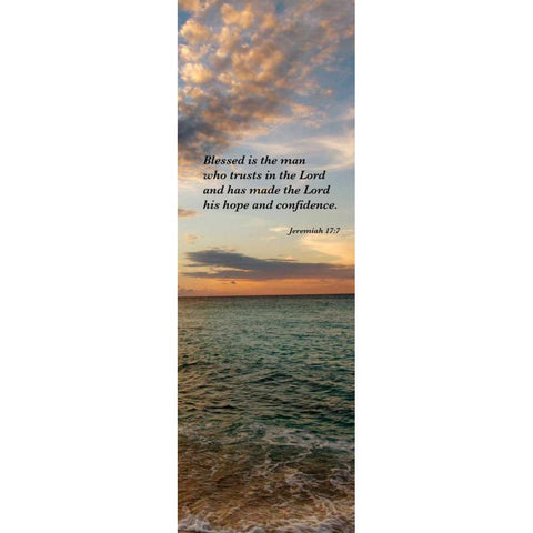 Blessed is the Man Gold Ornate Wood Framed Art Print with Double Matting by Bryant, Susan