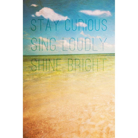 Stay Curious White Modern Wood Framed Art Print by Bryant, Susan