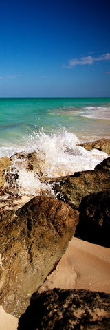 Rising Tide Panel I White Modern Wood Framed Art Print with Double Matting by Bryant, Susan