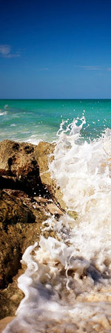 Rising Tide Panel II White Modern Wood Framed Art Print with Double Matting by Bryant, Susan