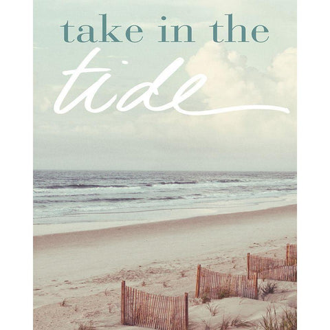 Take in the Tide White Modern Wood Framed Art Print by Mansfield, Kathy