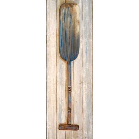 Blue Paddle Black Modern Wood Framed Art Print by Ritter, Gina