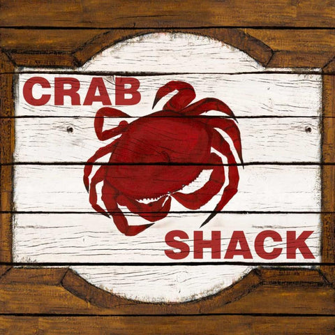 Crab Shack Gold Ornate Wood Framed Art Print with Double Matting by Ritter, Gina
