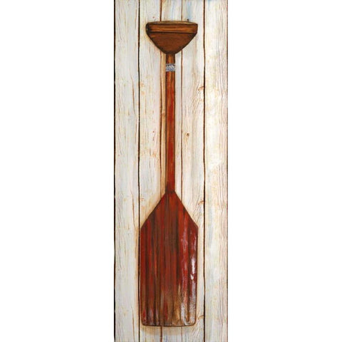Red Paddle White Modern Wood Framed Art Print by Ritter, Gina