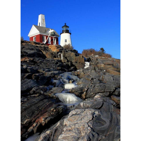Pemaquid Point I Gold Ornate Wood Framed Art Print with Double Matting by Veilleux, Jason