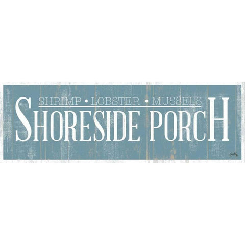 Shoreside Porch Black Modern Wood Framed Art Print by Medley, Elizabeth