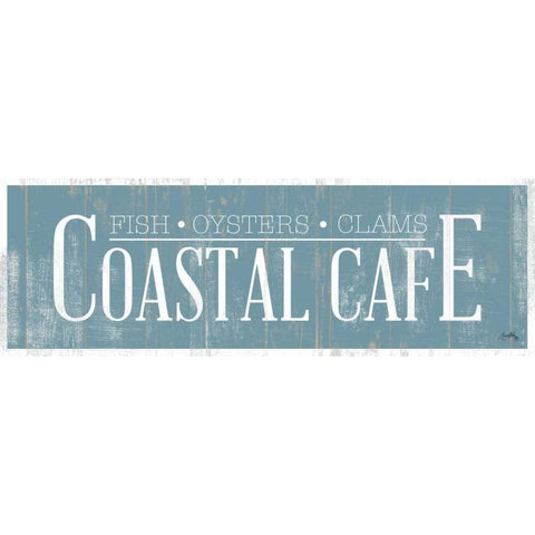 Coastal Cafe Black Modern Wood Framed Art Print by Medley, Elizabeth