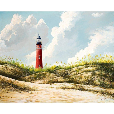 Lighthouse I Black Modern Wood Framed Art Print with Double Matting by Nawrocke, Bruce