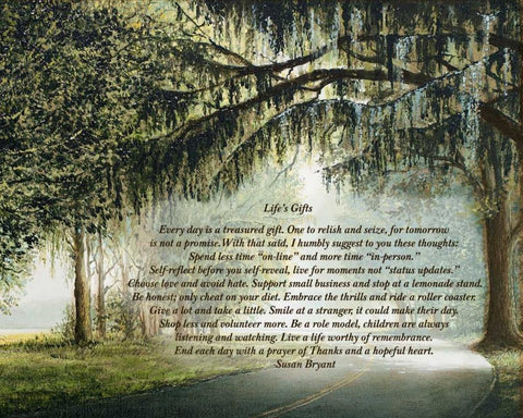 Lifes Gifts Black Ornate Wood Framed Art Print with Double Matting by Nawrocke, Bruce