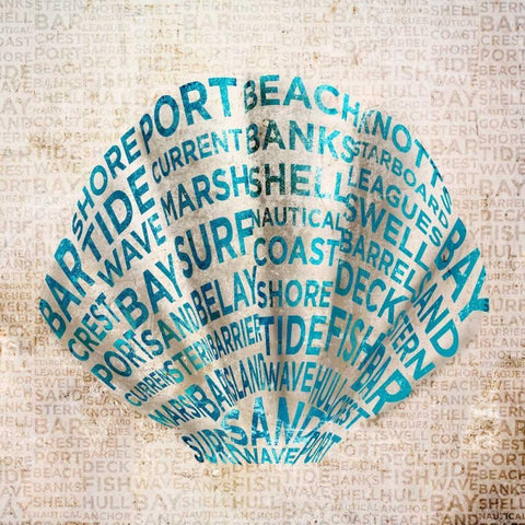 Shell Type I Black Ornate Wood Framed Art Print with Double Matting by Studio, Sd Graphics