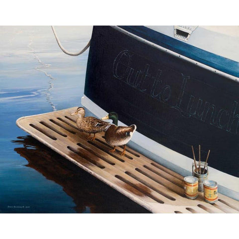 Out to Lunch Gold Ornate Wood Framed Art Print with Double Matting by Nawrocke, Bruce