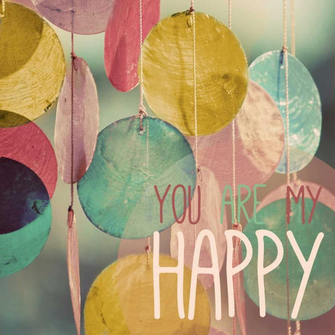 Happy Black Modern Wood Framed Art Print by Peck, Gail