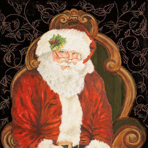 Saint Nick Black Modern Wood Framed Art Print by Pinto, Patricia