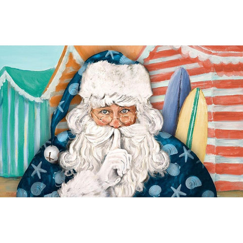 Neptunian Secret Santa White Modern Wood Framed Art Print by Pinto, Patricia