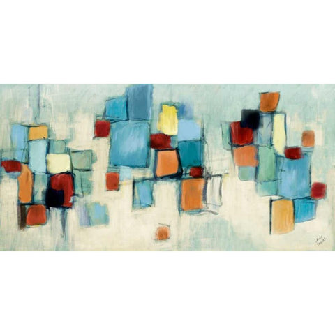 Blueside Black Modern Wood Framed Art Print with Double Matting by Loreth, Lanie