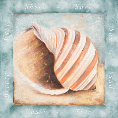 Sun Sand and Surf I Black Modern Wood Framed Art Print by Pinto, Patricia