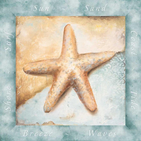 Sun Sand and Surf II Gold Ornate Wood Framed Art Print with Double Matting by Pinto, Patricia