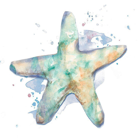 Sun Sand Surf Splash I Black Ornate Wood Framed Art Print with Double Matting by Pinto, Patricia