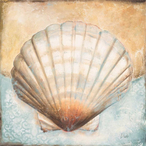 Seashell Collection III Black Modern Wood Framed Art Print by Pinto, Patricia