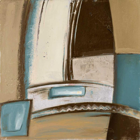 Time Flies on Blue I Black Modern Wood Framed Art Print by Pinto, Patricia