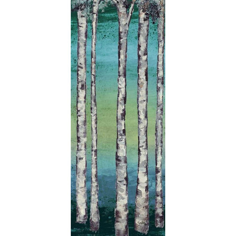 Tall Trees I White Modern Wood Framed Art Print by Medley, Elizabeth