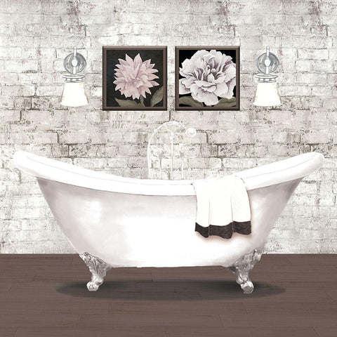 Brick Bath I Black Modern Wood Framed Art Print by Medley, Elizabeth