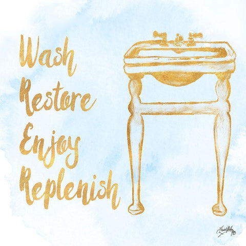 Bath Inspiration II White Modern Wood Framed Art Print with Double Matting by Medley, Elizabeth