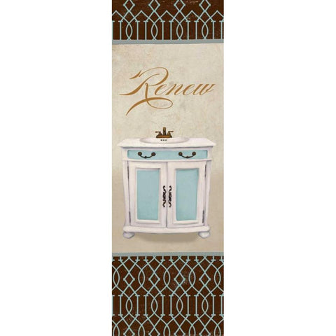 Relax in Blue II Gold Ornate Wood Framed Art Print with Double Matting by Medley, Elizabeth