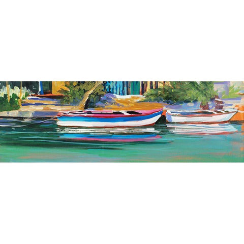 Vacation Home Black Modern Wood Framed Art Print by Slivka, Jane