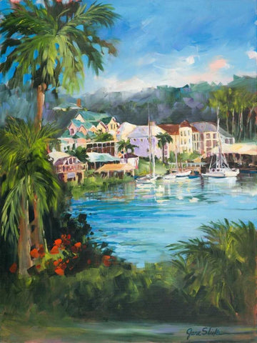 Getaway White Modern Wood Framed Art Print with Double Matting by Slivka, Jane