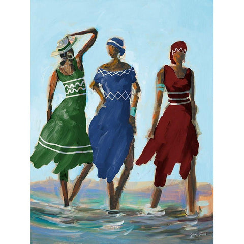 Caribbean Dreaming Gold Ornate Wood Framed Art Print with Double Matting by Slivka, Jane