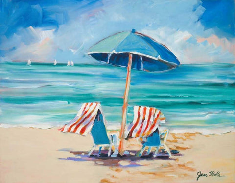 Honeymooners Delight White Modern Wood Framed Art Print with Double Matting by Slivka, Jane