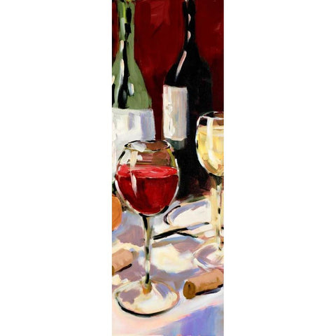 Wine and Dine II Black Modern Wood Framed Art Print with Double Matting by Slivka, Jane