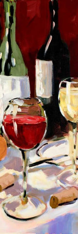 Wine and Dine II White Modern Wood Framed Art Print with Double Matting by Slivka, Jane