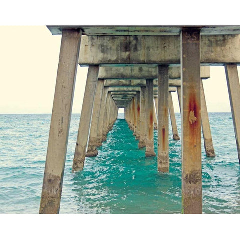 Juno Pier Black Modern Wood Framed Art Print with Double Matting by Saghini, Lisa Hill
