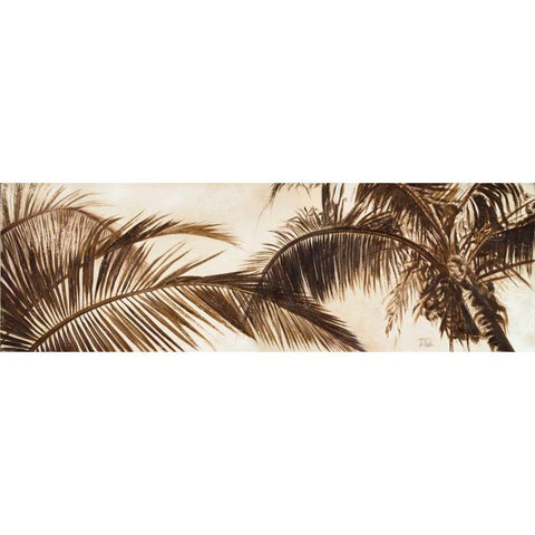 Coconut Palms White Modern Wood Framed Art Print by Pinto, Patricia