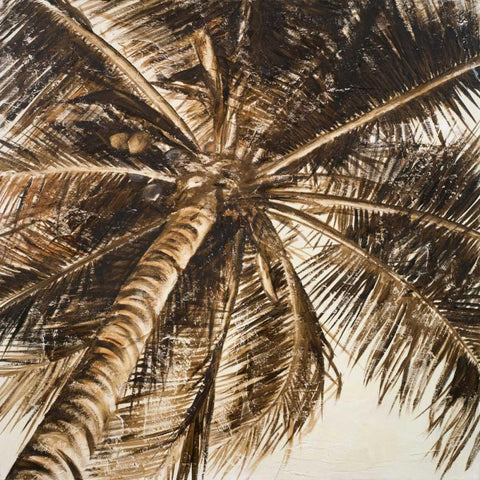 Coconut Palm II White Modern Wood Framed Art Print by Pinto, Patricia