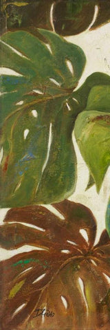 Green Touch Panel I White Modern Wood Framed Art Print with Double Matting by Pinto, Patricia