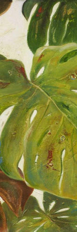 Green Touch Panel II White Modern Wood Framed Art Print with Double Matting by Pinto, Patricia