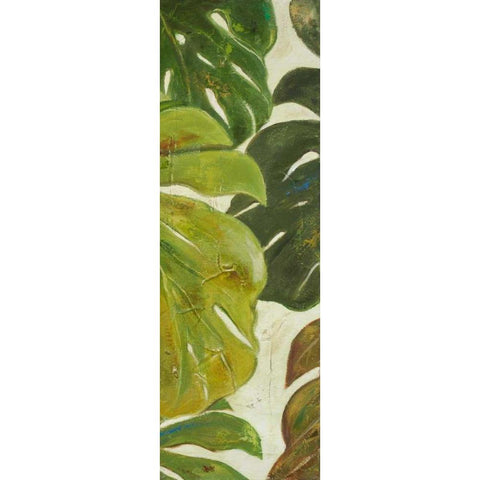 Green Touch Panel III Gold Ornate Wood Framed Art Print with Double Matting by Pinto, Patricia